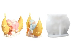 Molde silicona bebe en medialuna